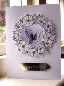 Garland Aperture Card With Butterfly