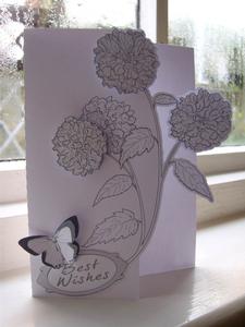 SCANNCUT OPTIMISED Line Art (over The Edge) Card 12 With Butterflies