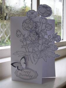 SCANNCUT OPTIMISED Line Art (over The Edge) Card 14 With Butterflies