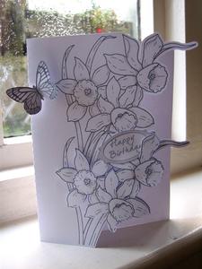 SCANNCUT OPTIMISED Line Art (over The Edge) Card 18 With Butterflly