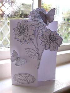 SCANNCUT OPTIMISED Line Art (over The Edge) Card 19 With Butterflies