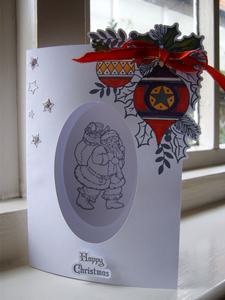 Bauble Corner Line Art Card