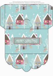 Christmas Reindeer & house Money Wallet