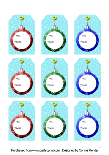 Christmas Ornament Gift Tags
