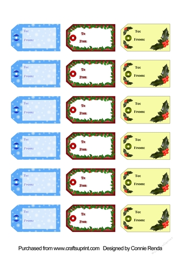 Small Christmas Gift Tags
