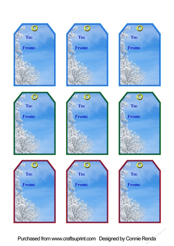 Winter Scenery Christmas Gift Tags
