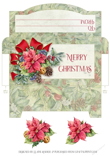 Poinsettia Money Envelope
