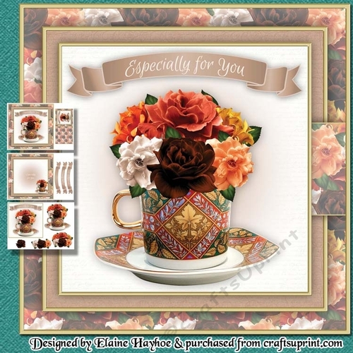 Autumn Roses Teacup Mini KIt