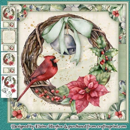 Cardinal Poinsettia Wreath Mini Kit