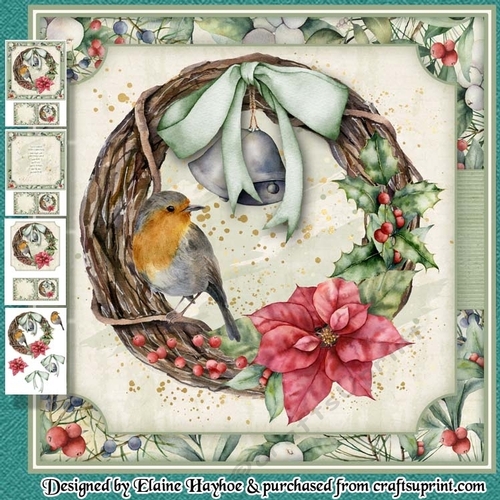 Robin Poinsettia Wreath Mini Kit