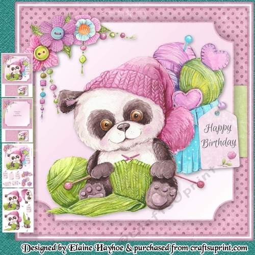 Pandas Love Knitting Mini Kit