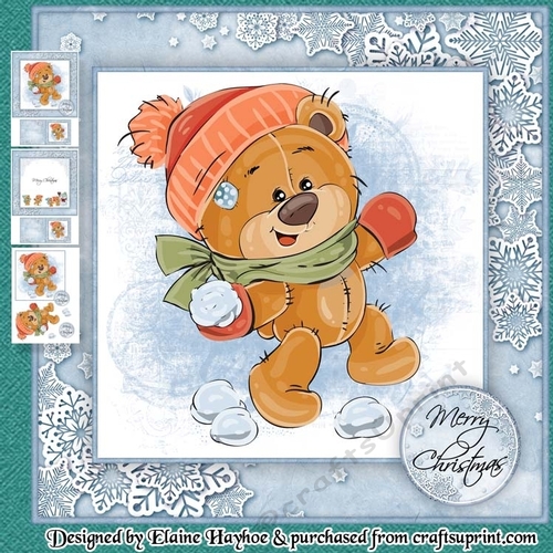 Xmas Teddy With Snowball Mini KIt