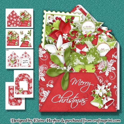 Tis the Season Envelope Shaped Card