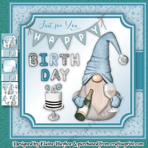 Champagne Gnome Birthday Mini Kit