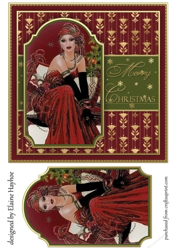 Art Deco Christmas Card Front 4