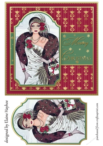 Art Deco Christmas Card Front 5