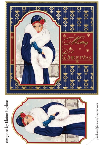 Art Deco Christmas Card Front 6