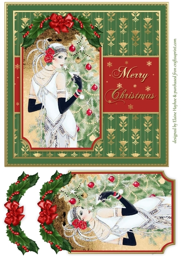 Art Deco Christmas Card Front 7