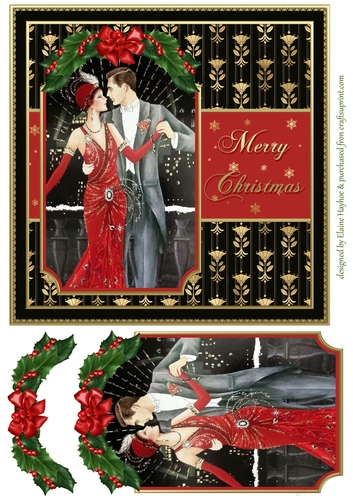 Deco Christmas Couple 1 Card Front
