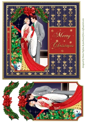 Deco Christmas Couple 2 Card Front