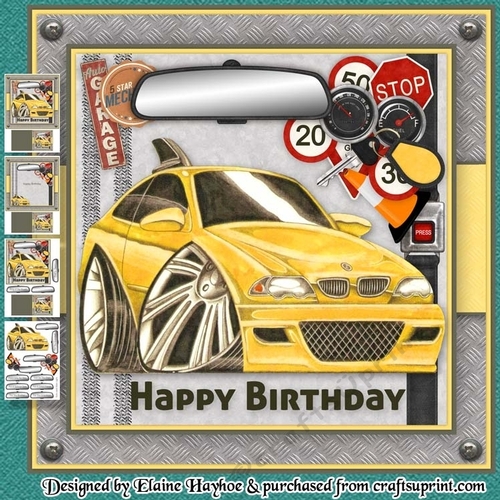 Yellow Comic Car Mini Kit