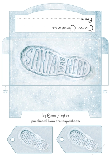 Santa Was Here Footprint Cash Envelope