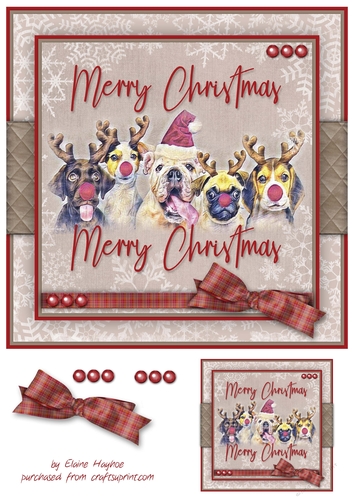 Doggie Christmas Quick Card Front