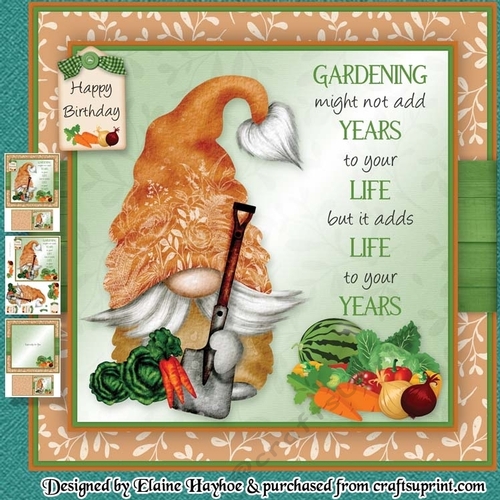 Male Gardening Gnome Mini Kit