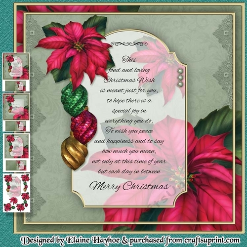 Poinsettia Greeting (Reworked) Mini Kit