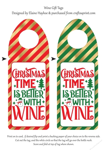 Better With Wine Bottle Tags