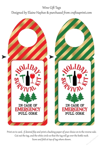 In Case of Emergency Wine Bottle Tags