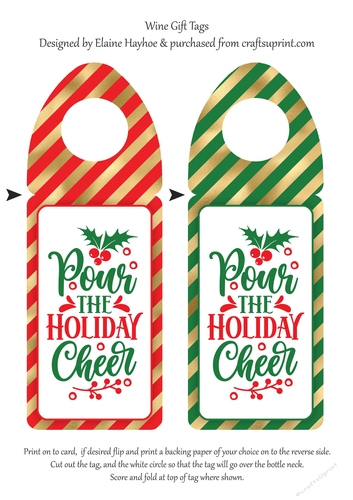 Holiday Cheer Wine Bottle Tags