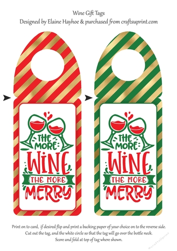 More Wine, Wine Bottle Tags