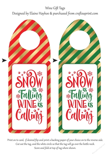 Wine is Calling Wine Bottle Tags
