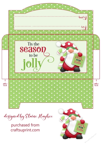 Jolly Gnome 3 Cash Gift Envelope