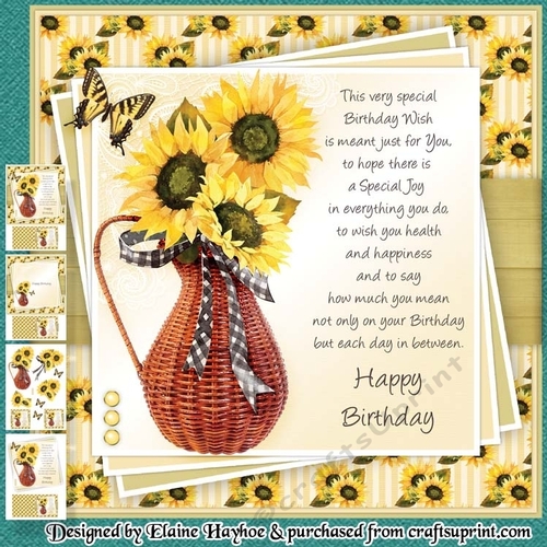Jug of Sunflowers Mini Kit