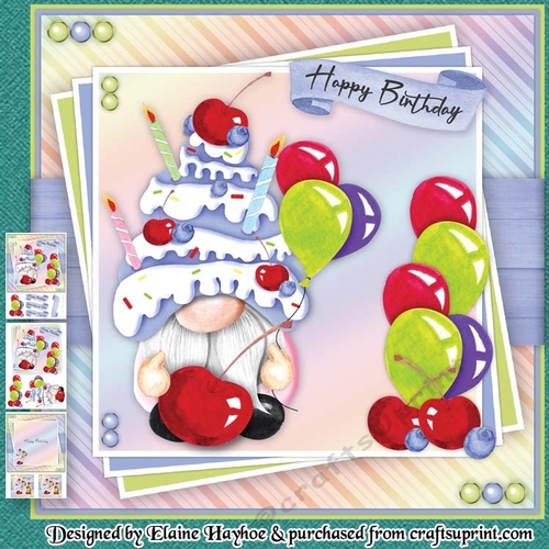 Blueberry Birthday Cake Gnome Mini Kit
