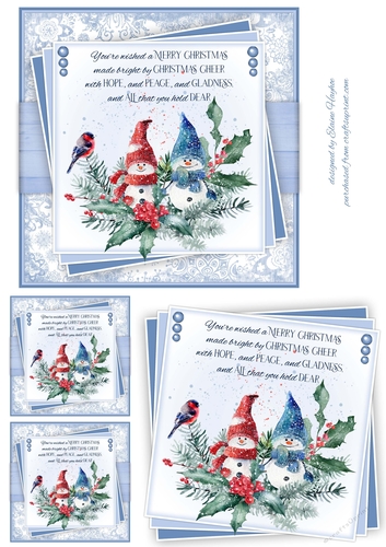 6inch Snowmen 2 Card Front
