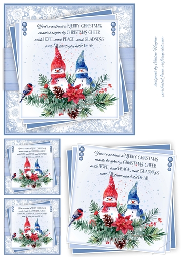 6inch Snowmen 3 Card Front
