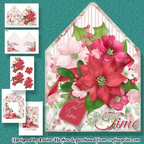 Christmas Time Envelope Shaped Card Kit