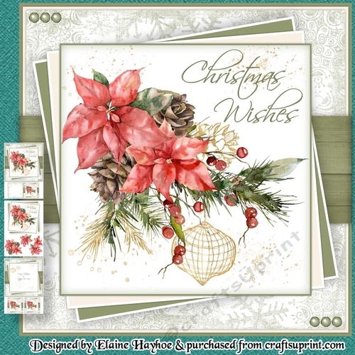 Christmas Poinsettias Mini Kit