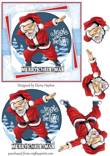 Dabbing Santa 6inch Quick Card