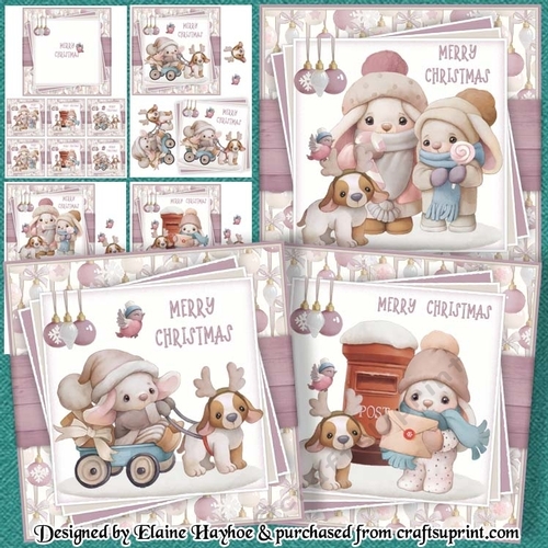 Fluffy Rabbits Xmas 6inch Collection