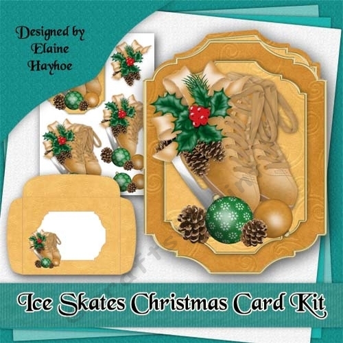 Ice Skates Christmas Card Kit
