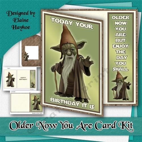 Older Now You Are Asymmetric Birthday Card Kit