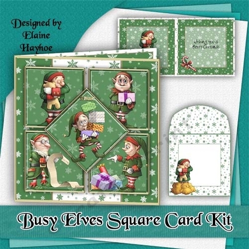 Busy Elves Christmas Card Kit