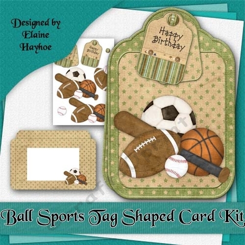 Ball Sports Tag Shaped Card Kit