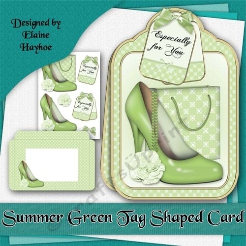 Summer Green Tag Shaped Card Kit