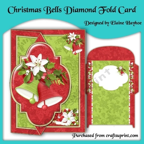 Christmas Bells Diamond Fold Card