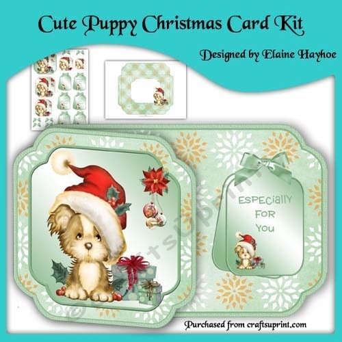 Cute Puppy Christmas Card Kit